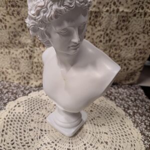 Classic White Bust Sculpture 12.5 Inches